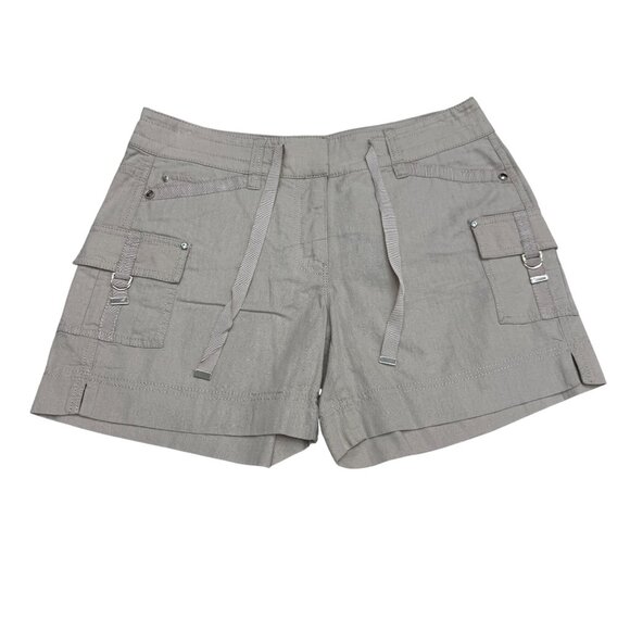 White House Black Market Pants - NWT White House Black Market Women's Beige Linen Blend Cargo Shorts, Size 2 NWT